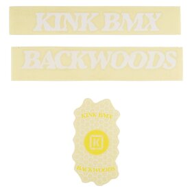 Набір наклейок на раму KINK BMX Backwoods Decal Kit білі