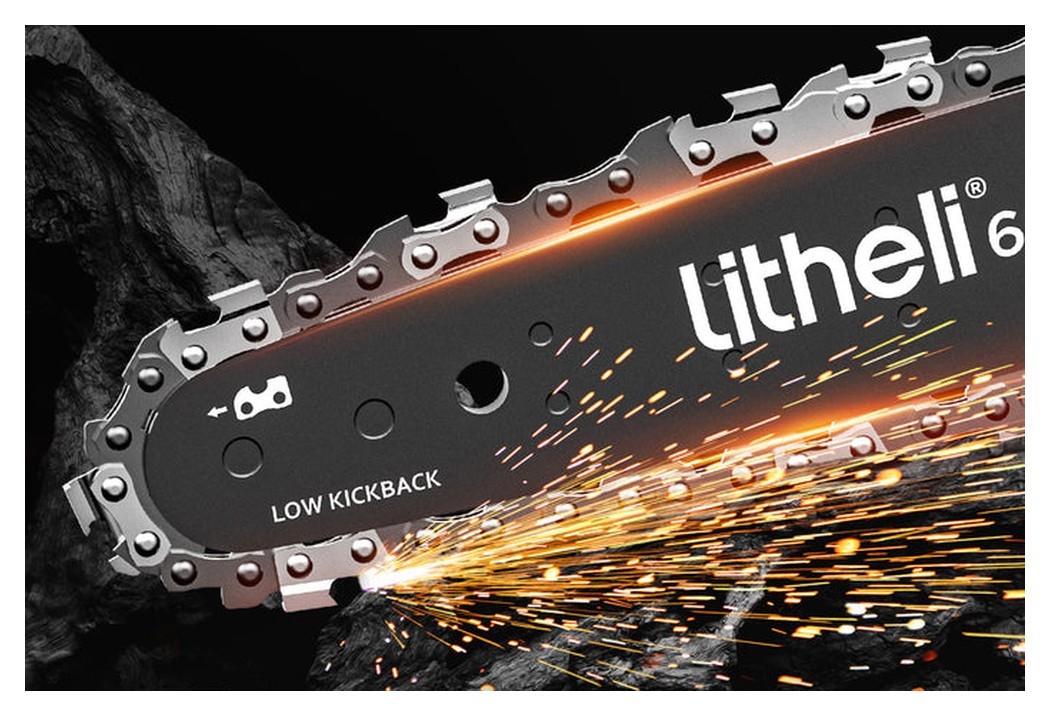 Аккумуляторная мини-пила бесщеточная, питание от павербанка (УМБ Litheli Power Bank 10000 mAh, 45 W, 2А в комплекте)