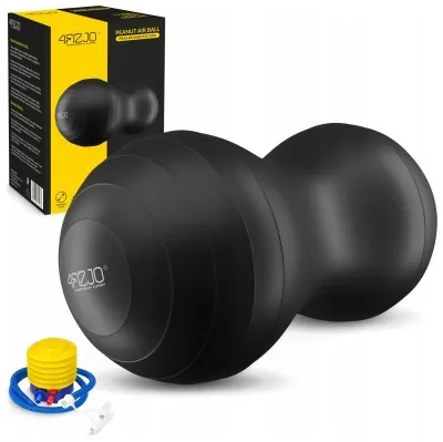 М'яч для фітнесу (арахіс) 4FIZJO Air Ball Peanut 45 x 90 см Anti-Burst Black (P-5907739312938)