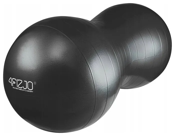 М'яч для фітнесу (арахіс) 4FIZJO Air Ball Peanut 45 x 90 см Anti-Burst Black (P-5907739312938)