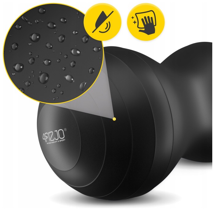 М'яч для фітнесу (арахіс) 4FIZJO Air Ball Peanut 45 x 90 см Anti-Burst Black (P-5907739312938)