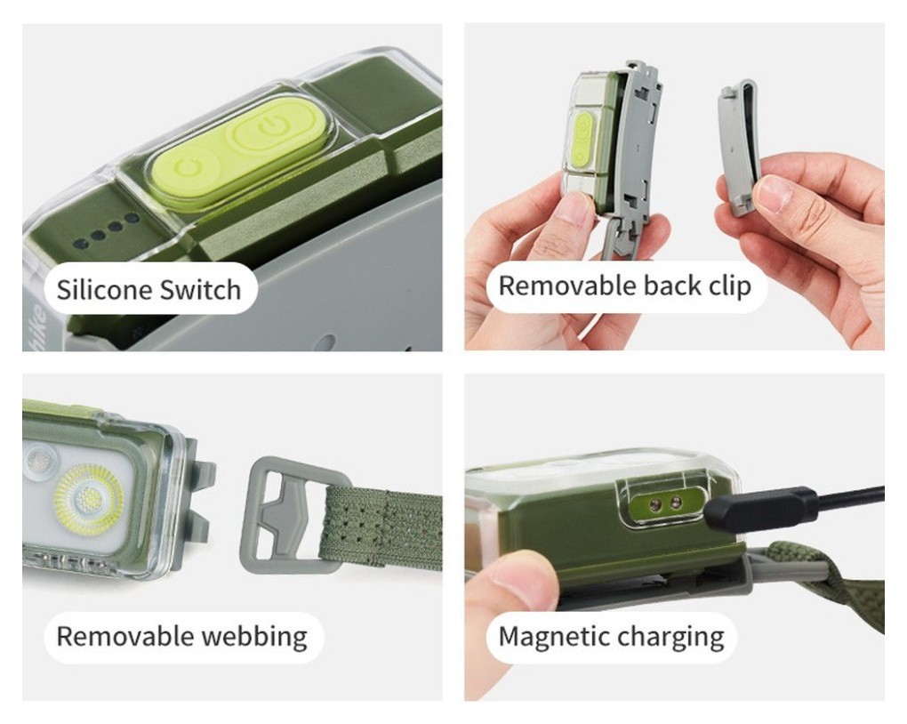 Фонарь налобный Naturehike CNK2550ZM011, серый