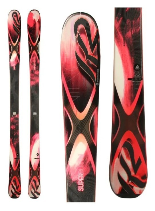 Лижі гірські комплект K2 Superburnin+MOD 11.0 TC ERC 146см Red/black (1030101.150.1+1031008.150.1)
