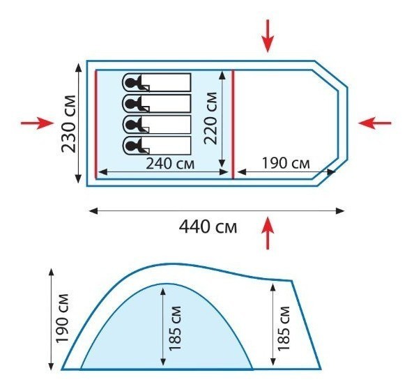 Палатка Tramp Anaconda 4 (v2)