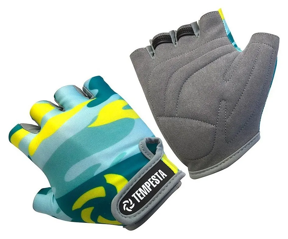 Перчатки для дорослих Tempesta PUMP TRACK M Turquoise/gray (TBG21U3A) (gray, turquoise, yellow)