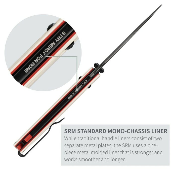 Ніж складаний SRM Terrier 258L-GT2, білий, укр, укр