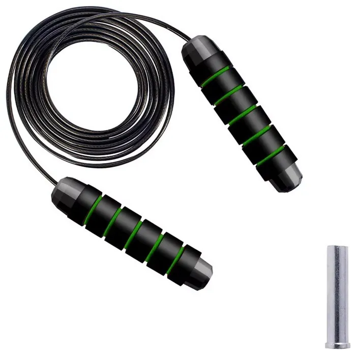 Скакалка скоростная для кроссфита Cornix Speed Rope Classic с отягощением XR-0352 Black/Green