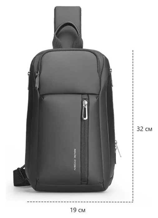 Сумка з однією лямкою Mark Ryden Brad MR7808 Black, укр, укр