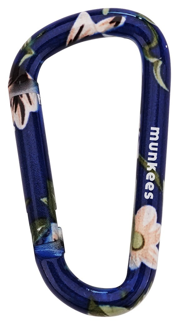 Munkees 3324 карабин Flower Blue 8 mm x 80 mm blue
