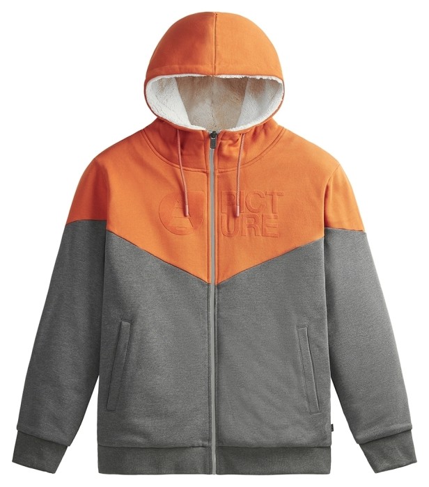 Толстовка Picture Organic Basement Plush Hoody red clay-dark grey, укр, укр