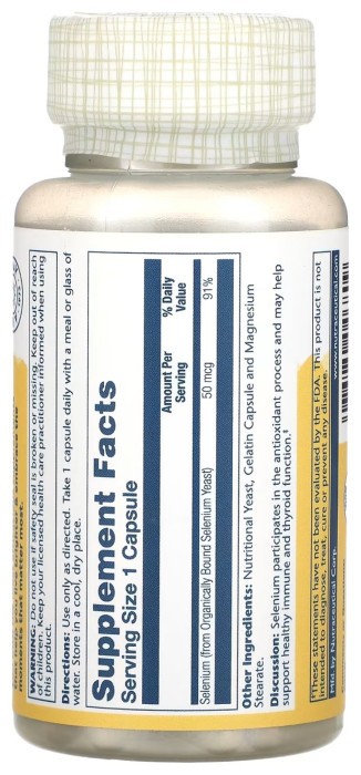 Selenium 50mcg - 100 caps