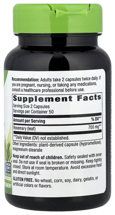 Rosemary Leaf - 100 vcaps