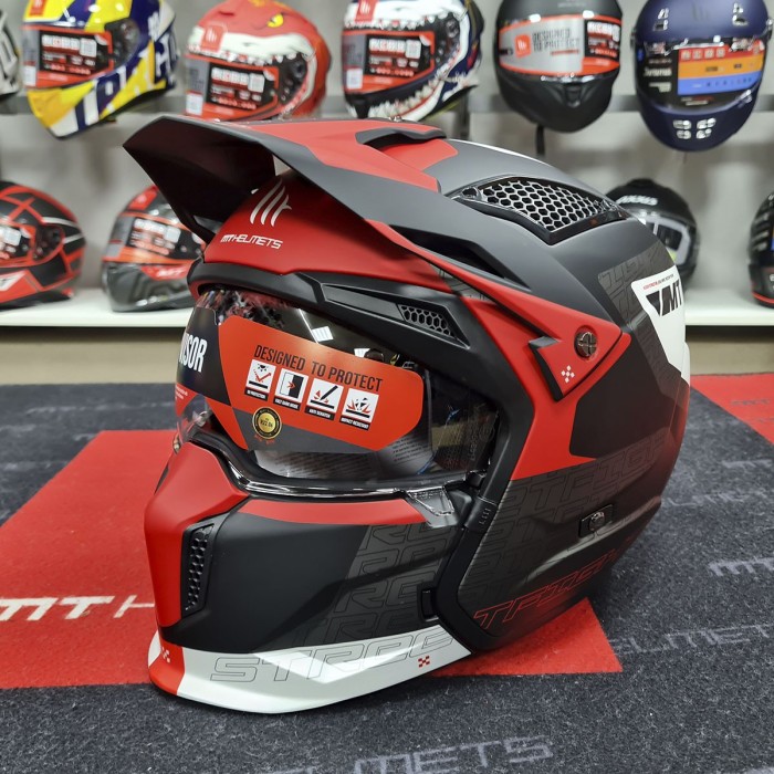 Мотошолом MT STREETFIGHTER SV S Totem B15 Matt Red ECE2206