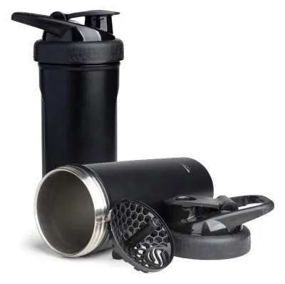 Шейкер спортивний SmartShake металевий Insulated Steel 750ml Black