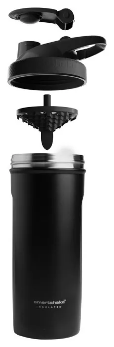 Шейкер спортивний SmartShake металевий Insulated Steel 750ml Black