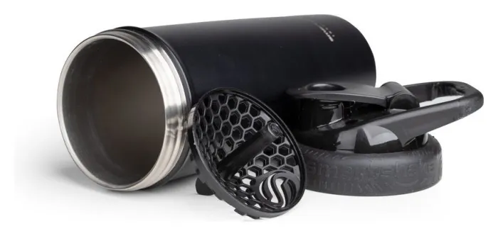 Шейкер спортивний SmartShake металевий Insulated Steel 750ml Black