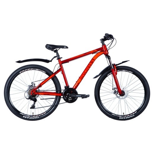 Велосипед ST 26&quot; Discovery TREK AM DD рама- с крылом Pl 2024 (красный) — 