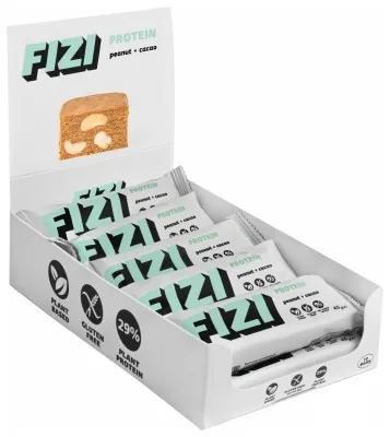 FIZI Protein Bar - 10х45g Peanut-Сacao