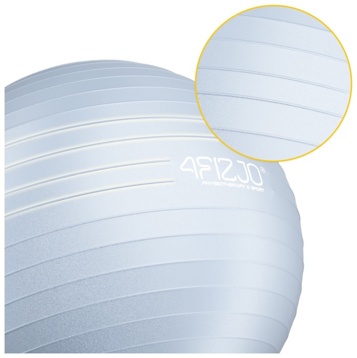 М'яч для фітнесу (фітбол) 4FIZJO 75 см Anti-Burst Grey (P-5905973404808)