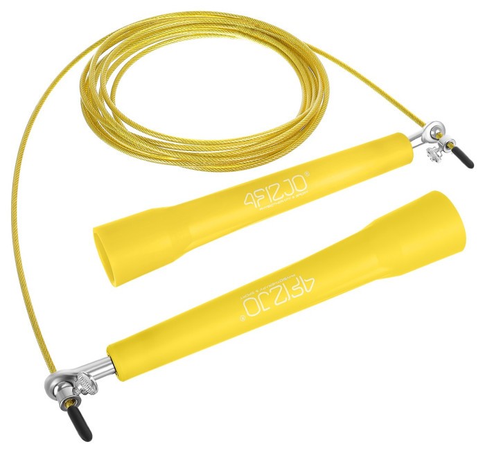 Скакалка швидкісна для кросфіту 4FIZJO Standard+ Yellow (P-5907739311535)