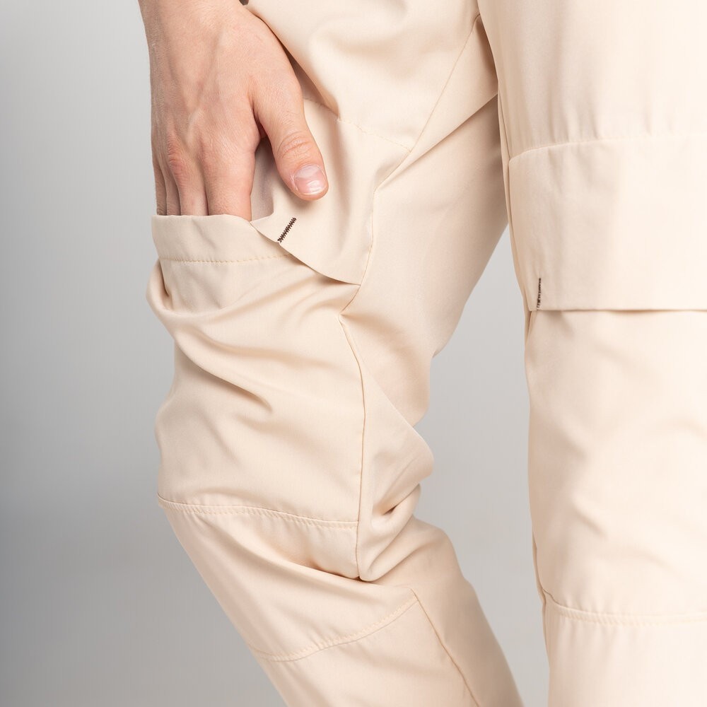 Мужские брюки джогеры с карманами бежевые Pobedov Vershyna