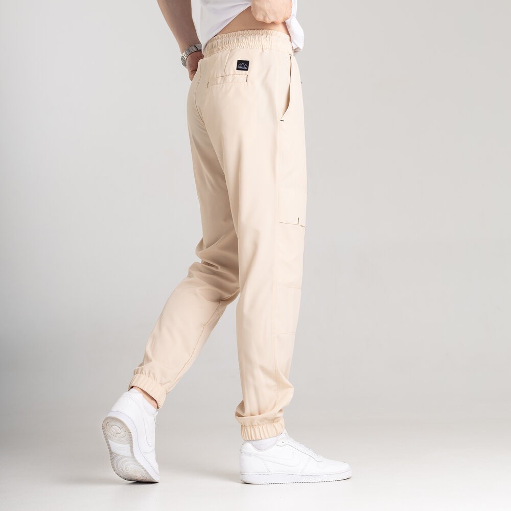 Мужские брюки джогеры с карманами бежевые Pobedov Vershyna
