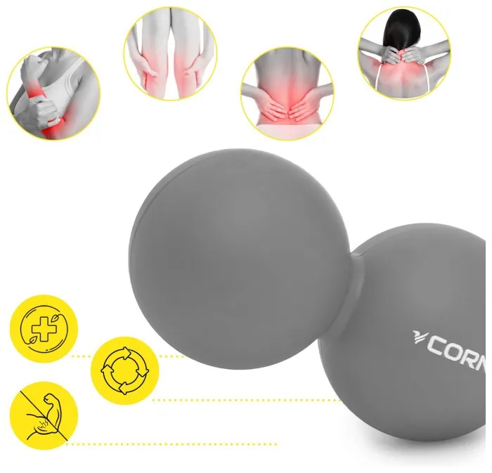 Массажный мяч Cornix Lacrosse DuoBall 6.3 x 12.6 см XR-0115 Grey
