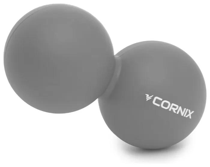 Массажный мяч Cornix Lacrosse DuoBall 6.3 x 12.6 см XR-0115 Grey