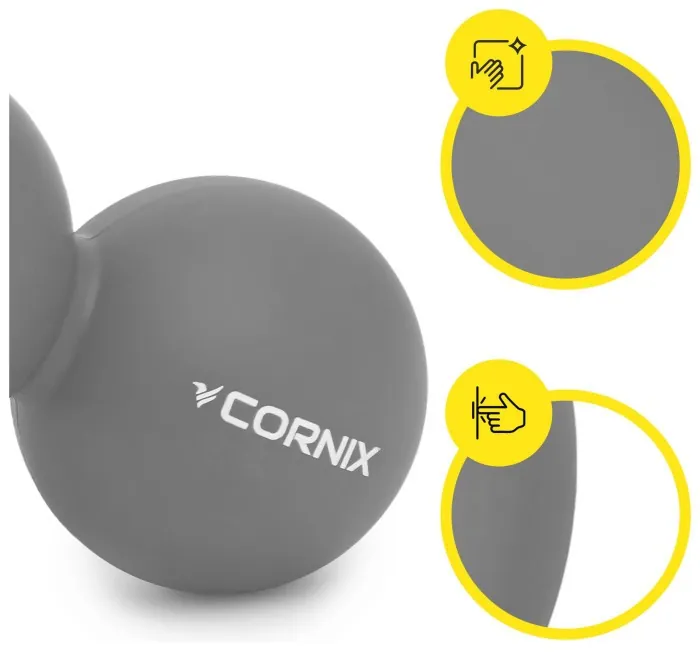 Массажный мяч Cornix Lacrosse DuoBall 6.3 x 12.6 см XR-0115 Grey