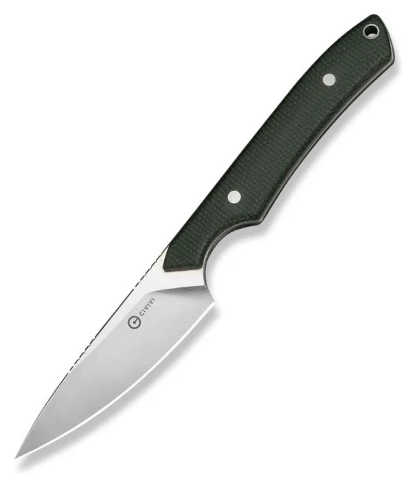 Ніж фіксований кишеньковий Civivi High Grass Field Knife (7,4 см) 14C28N / Micarta зелений з чохлом