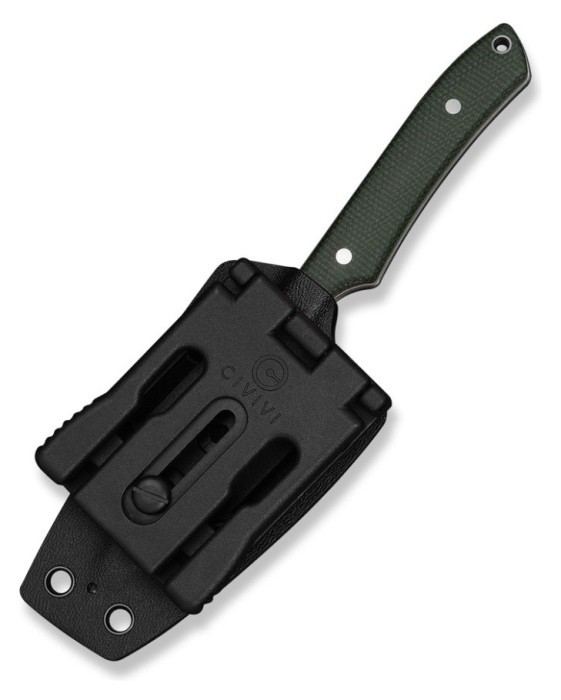 Ніж фіксований кишеньковий Civivi High Grass Field Knife (7,4 см) 14C28N / Micarta зелений з чохлом