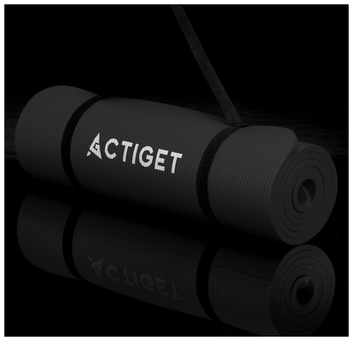 Килимок спортивний Actiget NBR 183 x 61 x 1.5 cм для йоги та фітнесу ACT0016 Black