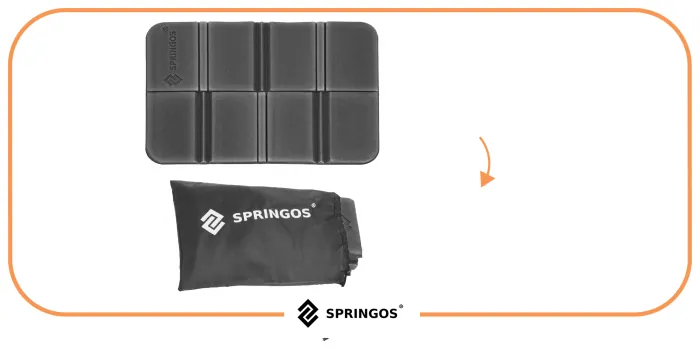 Седалица туристическая Springos XPE 37.5 x 28 x 0.6 см складная PM0013 Black