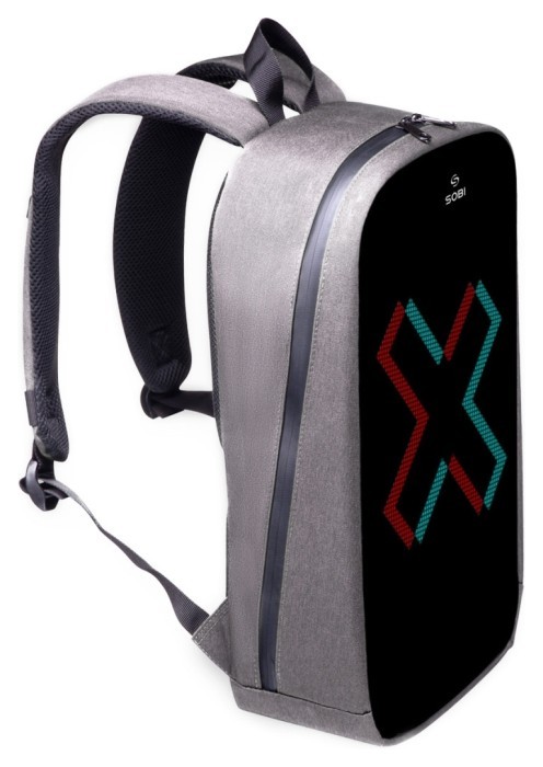Рюкзак Sobi Pixel Max SB9703 Gray з LED екраном, укр, укр