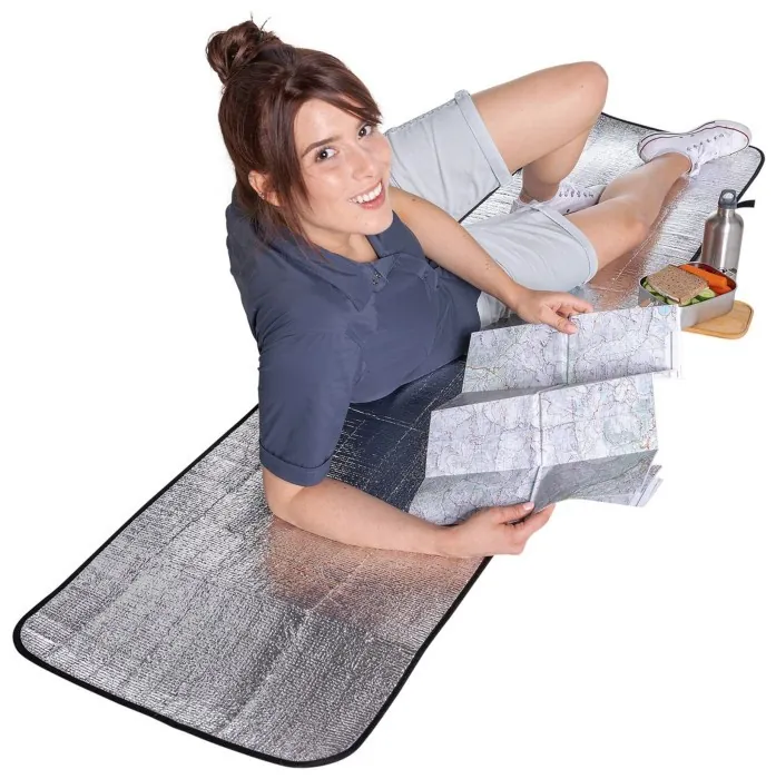 Килимок кемпінговий, каремат Tatonka Alu Seat Mat, Silver