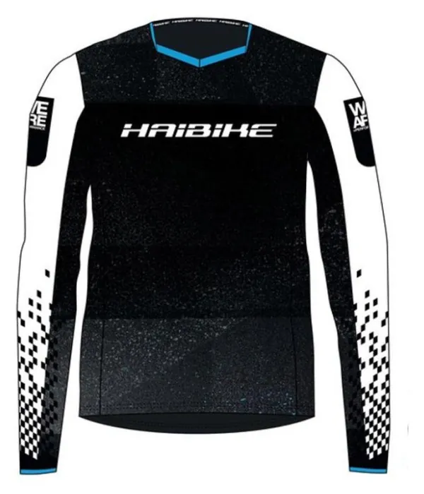 Футболка Haibike "Freeride", длинный рукав, XS, черно-белый