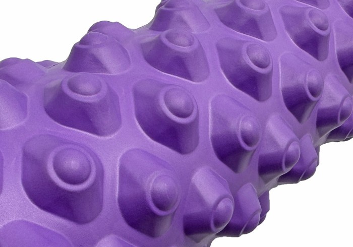 Масажний ролик EasyFit Grid Roller Extreme 33 см Фіолетовий