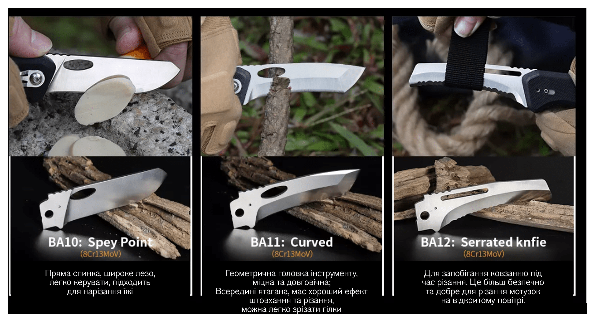 Нож складной Roxon S502U, черный