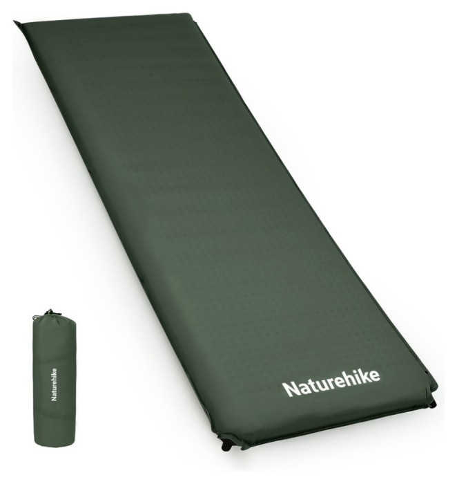 Матрац ортопедичний самонадувний одномісний Naturehike CNK2450WS020, 200х63х10 см, темно-зелений, укр, укр