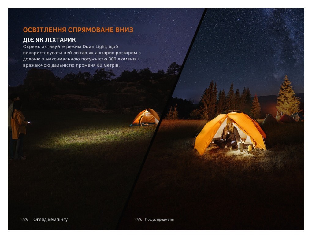 Ліхтар кемпінговий Fenix CL22R, темно-зелений, укр, укр