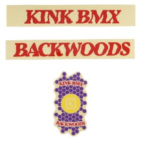 Набор наклеек на раму KINK BMX Backwoods Decal Kit красные