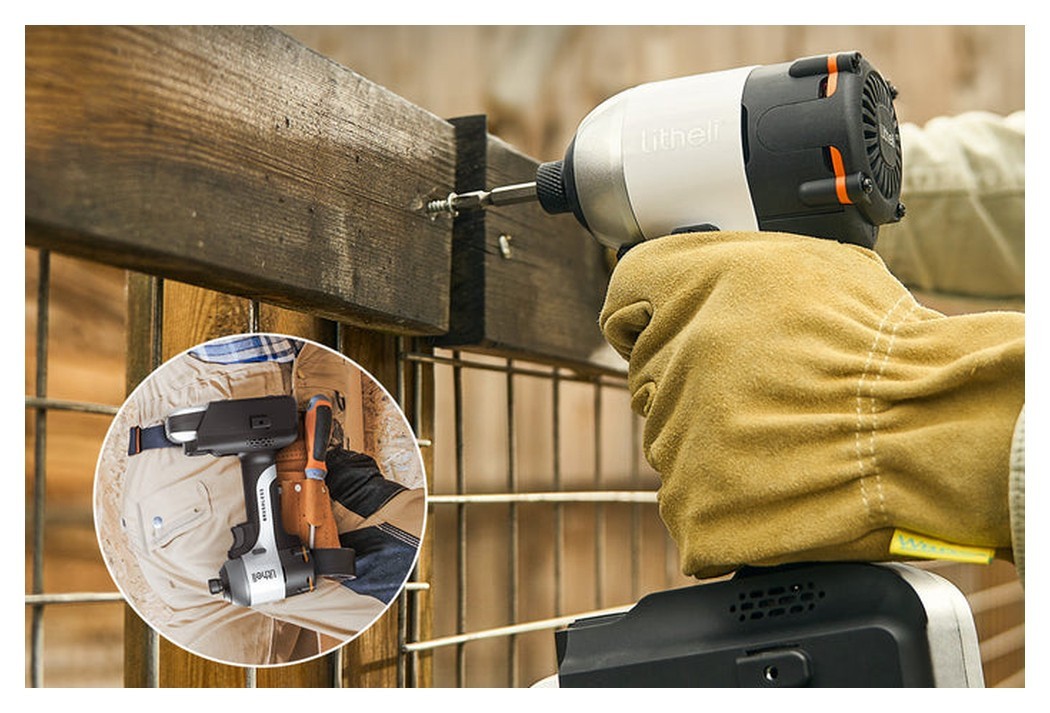 Аккумуляторный ударный вертолет Litheli бесщеточный, питание от павербанка (УМБ Litheli Power Bank 10000 mAh, 45 W, 2А в комплекте)