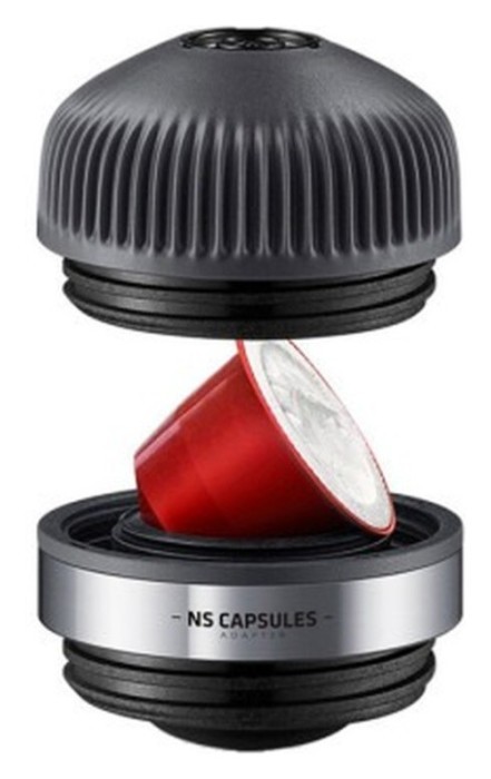 Портативная эспрессо-кофеварка Wacaco Nanopresso с адаптером для капсул, механическая, для молотого кофе