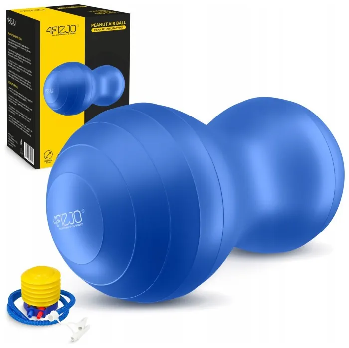 М'яч для фітнесу (арахіс) 4FIZJO Air Ball Peanut 45 x 90 см Anti-Burst Blue (P-5907739312945)