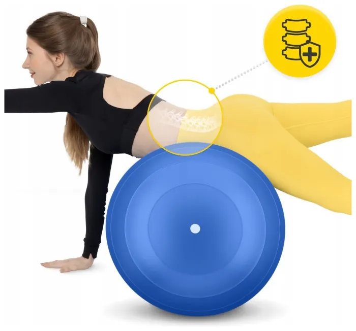 М'яч для фітнесу (арахіс) 4FIZJO Air Ball Peanut 45 x 90 см Anti-Burst Blue (P-5907739312945)