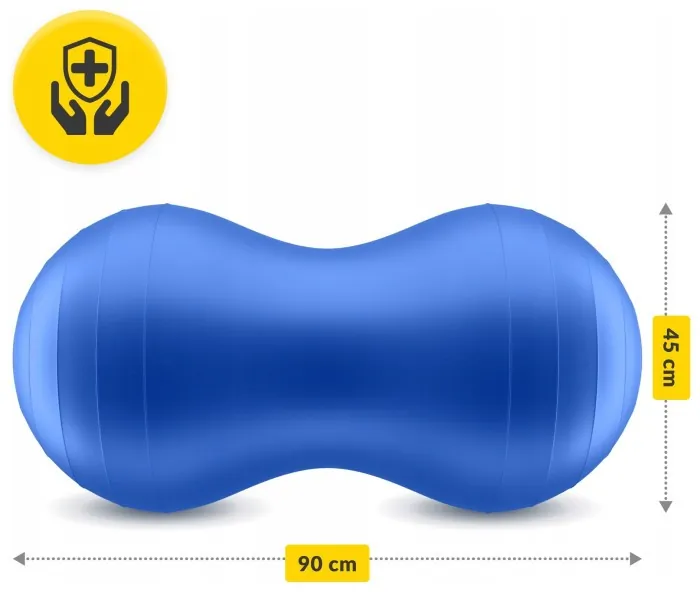 М'яч для фітнесу (арахіс) 4FIZJO Air Ball Peanut 45 x 90 см Anti-Burst Blue (P-5907739312945)