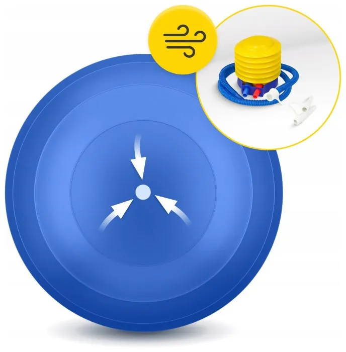 М'яч для фітнесу (арахіс) 4FIZJO Air Ball Peanut 45 x 90 см Anti-Burst Blue (P-5907739312945)