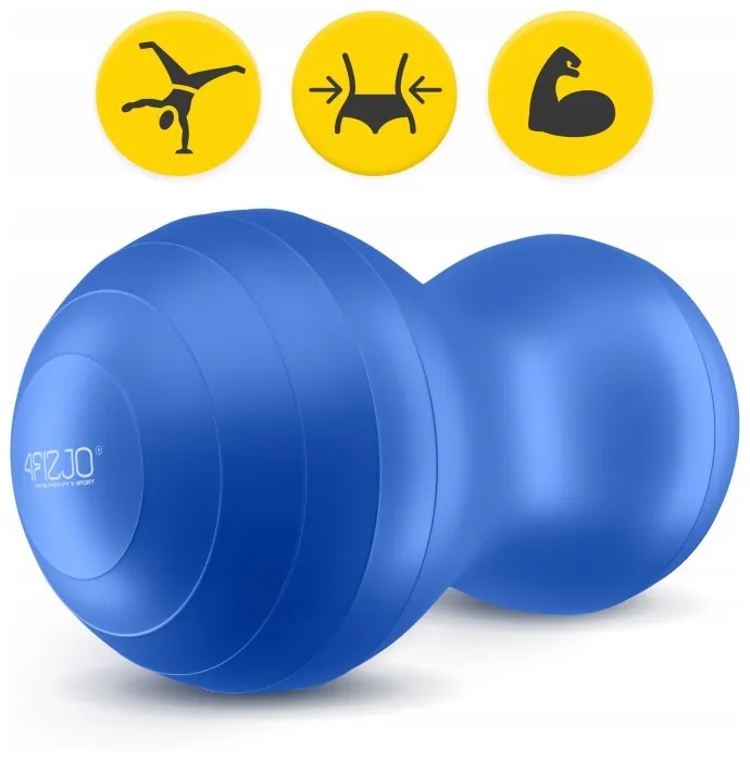 М'яч для фітнесу (арахіс) 4FIZJO Air Ball Peanut 45 x 90 см Anti-Burst Blue (P-5907739312945)