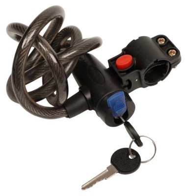 Замок тросовий на ключі VLT PJ-101S 1000мм *10мм чорний