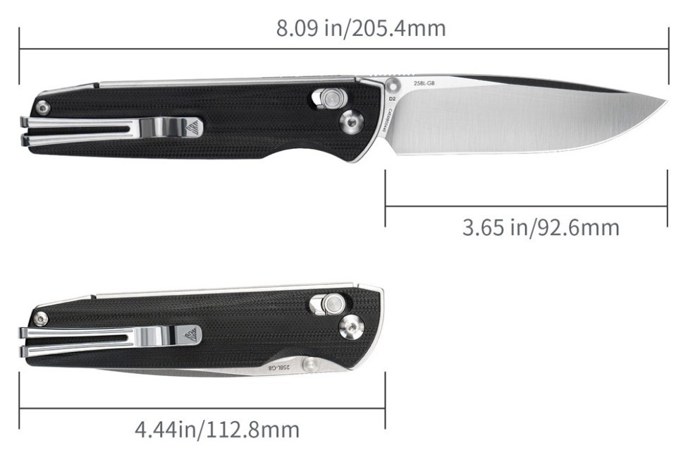 Ніж складаний SRM Terrier 258L-GB, чорний, укр, укр